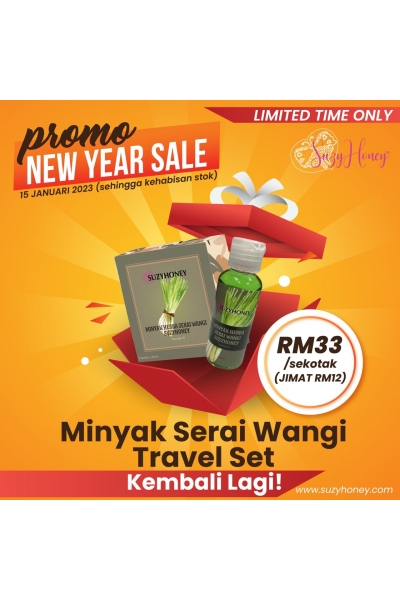 Minyak Aromatheraphy Serai Wangi Travel 50ml x 3 bottle